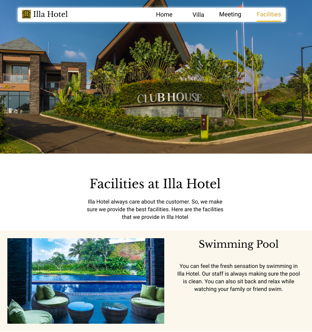 Illa hotel web muhamad irsyad rafi sudirjo